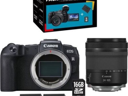 Máquina Fotográfica Mirrorless Canon EOS RP + RF 24-105mm f 4-7.1 IS STM + Cartão de Memória SD + Bateria Extra Hot on Sale