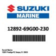 Suzuki - Shim,tappet,t:2 - 12892-69G00-230 Cheap