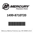 Mercury - Bracket-swivel-bl - 1499-8710T20 Supply