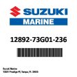 Suzuki - Shim,tappet,t:2 - 12892-73G01-236 For Cheap