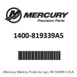 Mercury - Brkt kit-swivel - 1400-819339A5 Hot on Sale